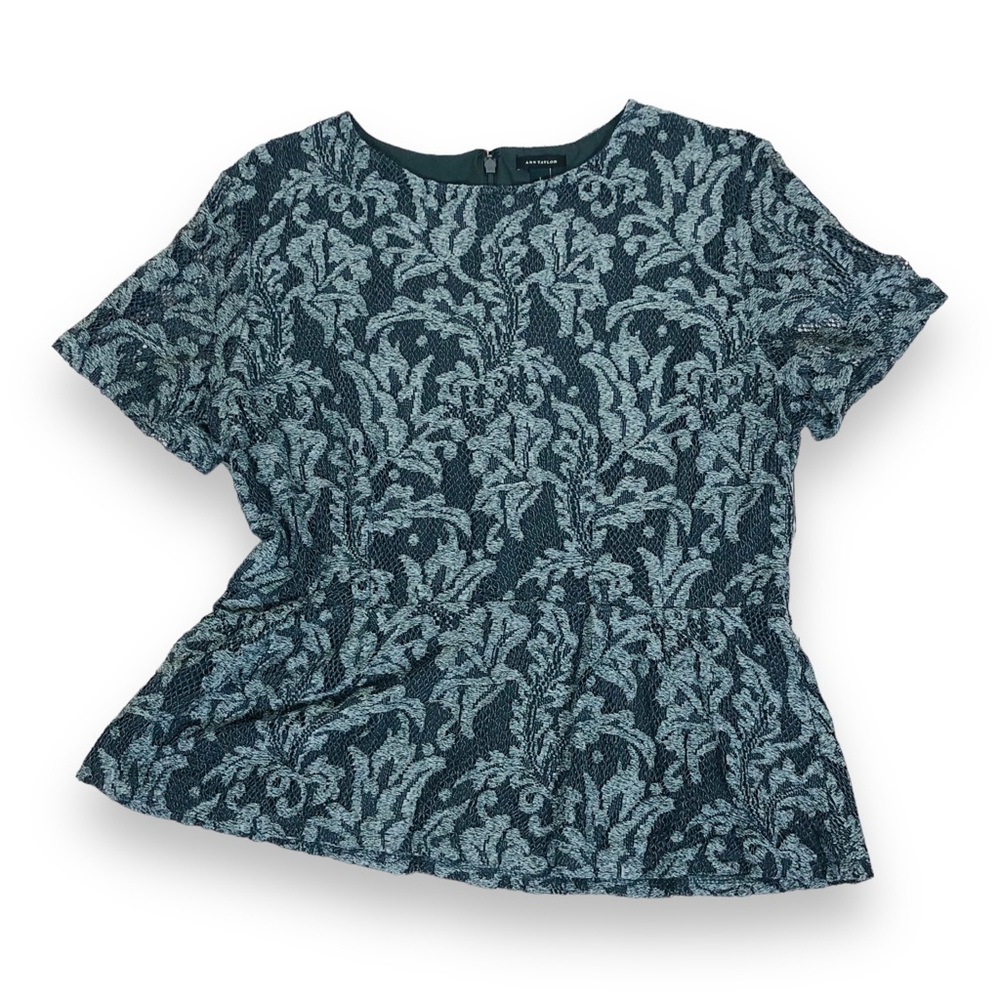 Ann Taylor Soft Lace Peplum Top